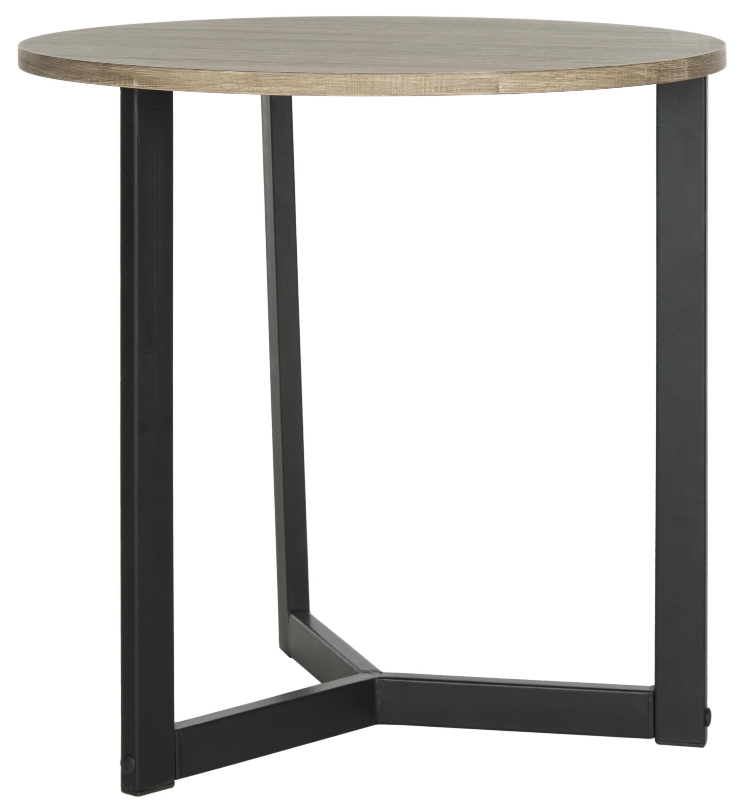 Leonard Mid Century Modern Wood End Table - Oak/Black - Arlo Home - Image 0