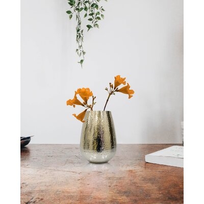 Perina Gold 7.5'' Indoor / Outdoor Metal Table Vase - Image 0