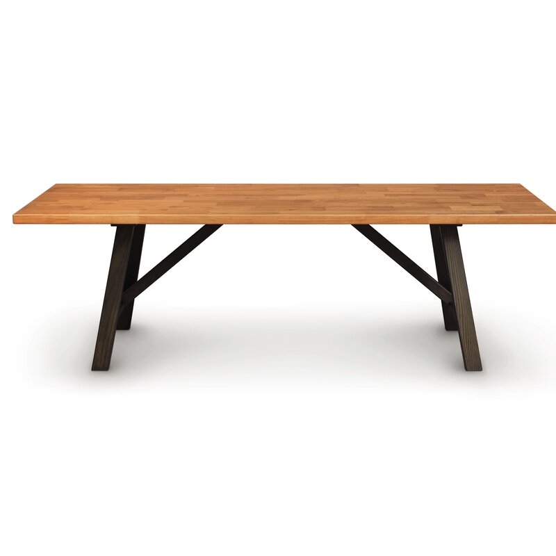 Copeland Furniture Modern Farmhouse Solid Wood Dining Table Size: 36" H x 60" L x 36 W, Color: Natural Cherry - Image 0