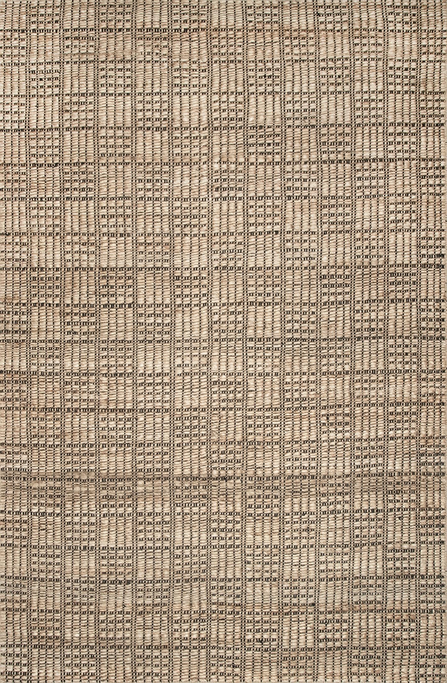 Veda Jute Checkered Basketweave Area Rug - Image 1