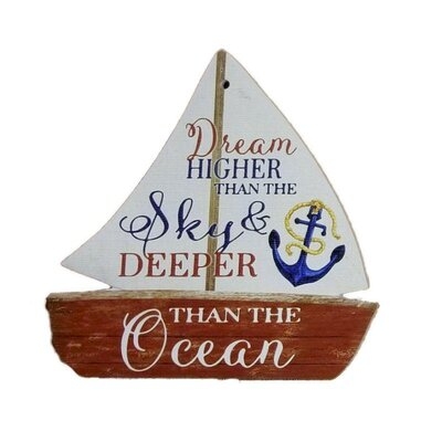 Sailboat Shaped Wall Plaque - Image 0