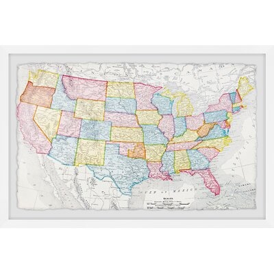 'A Colorful Map' - Picture Frame Print on Paper - Image 0