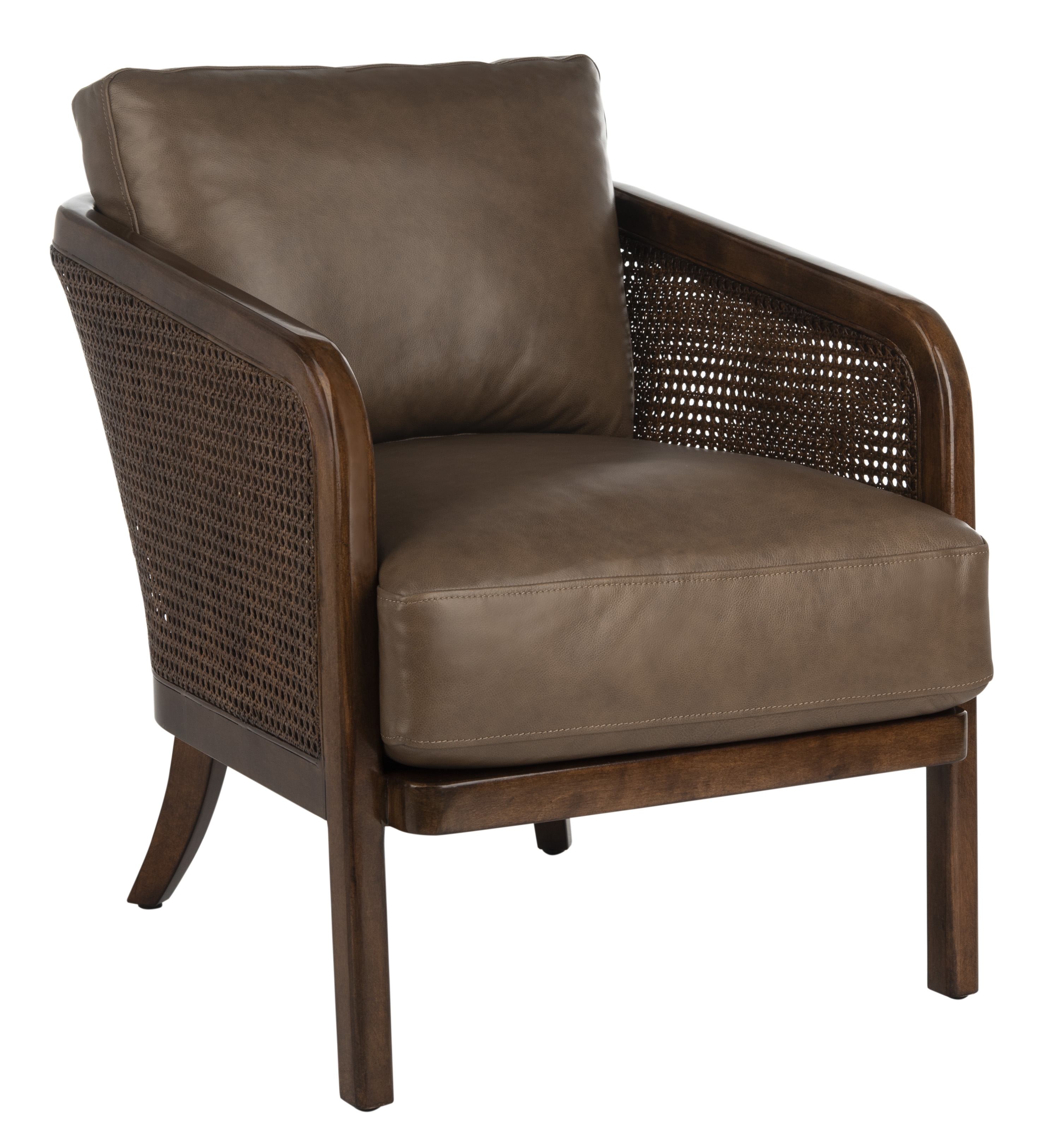 Caruso Barrel Back Chair - Dark Brown - Arlo Home - Image 0