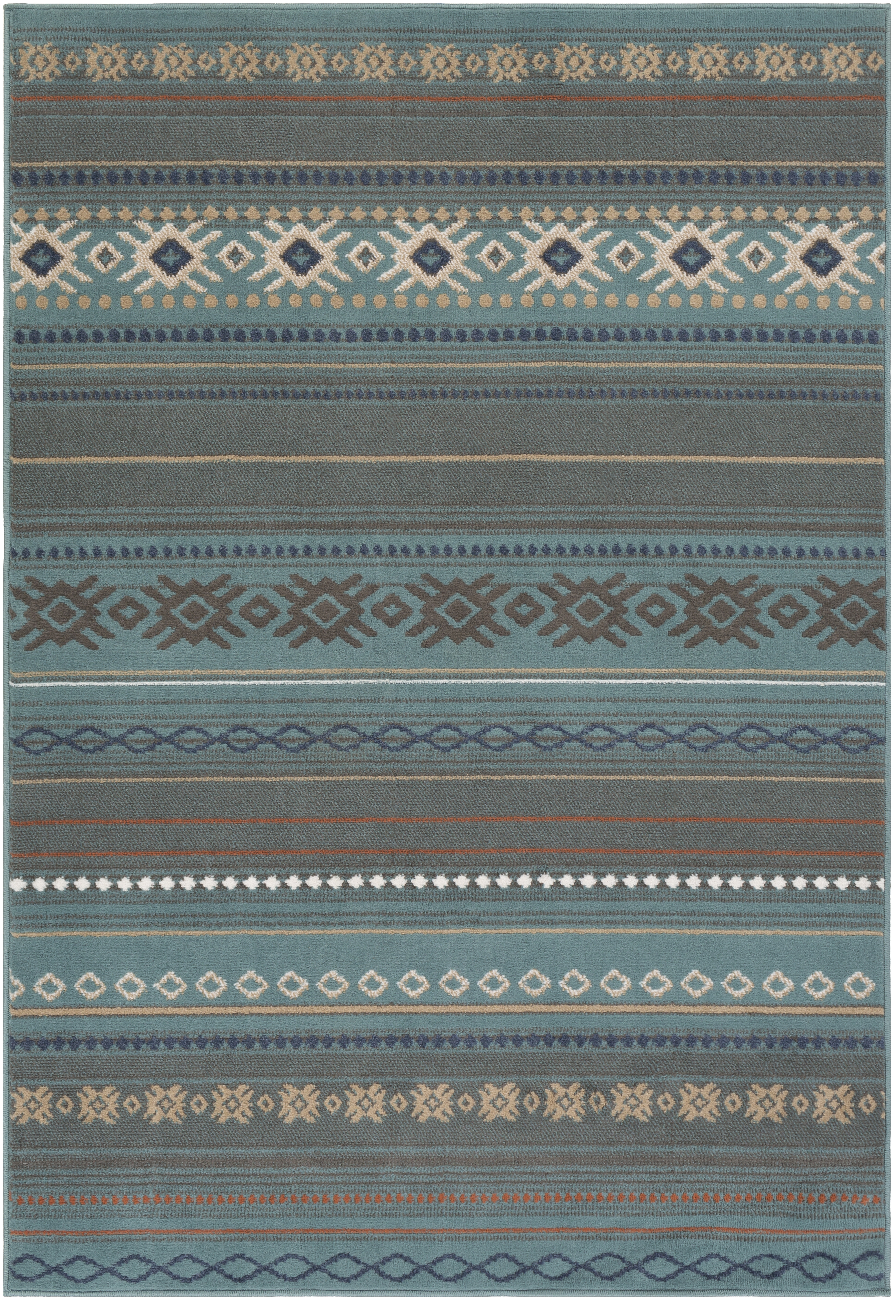 Skagen Blue Indoor 5'3" x 7'3" Machine Woven Rug - Image 0