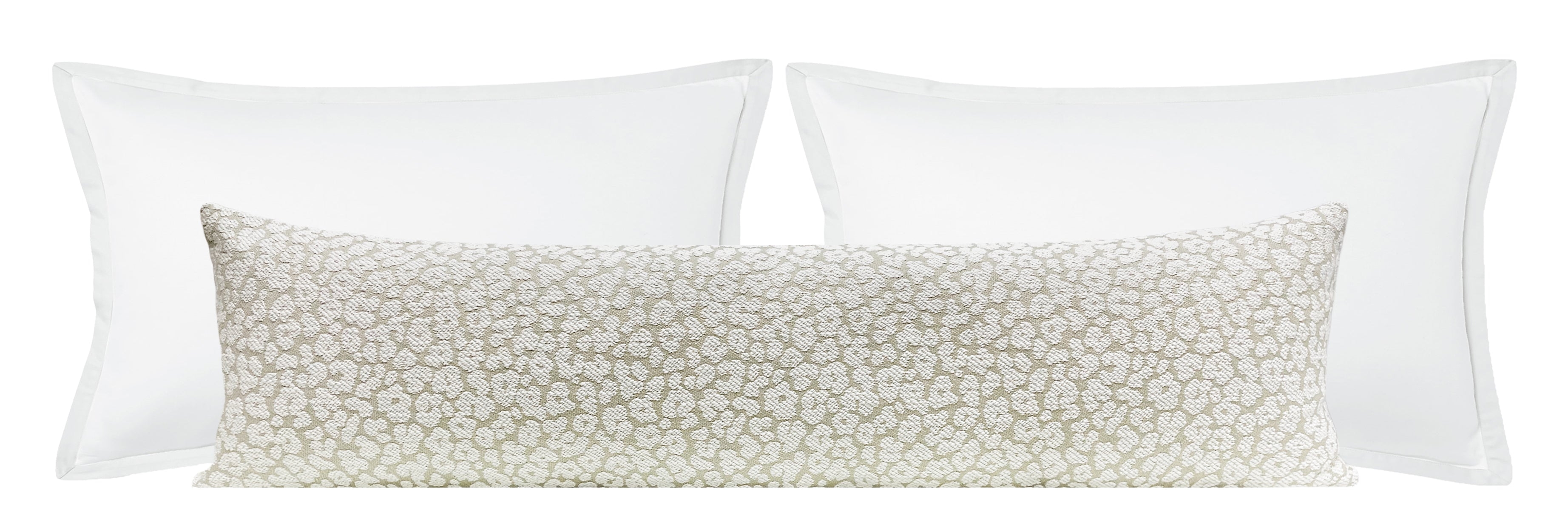 THE XL LUMBAR :: LEOPARD CHENILLE // STONE - 14" X 48" - Image 2