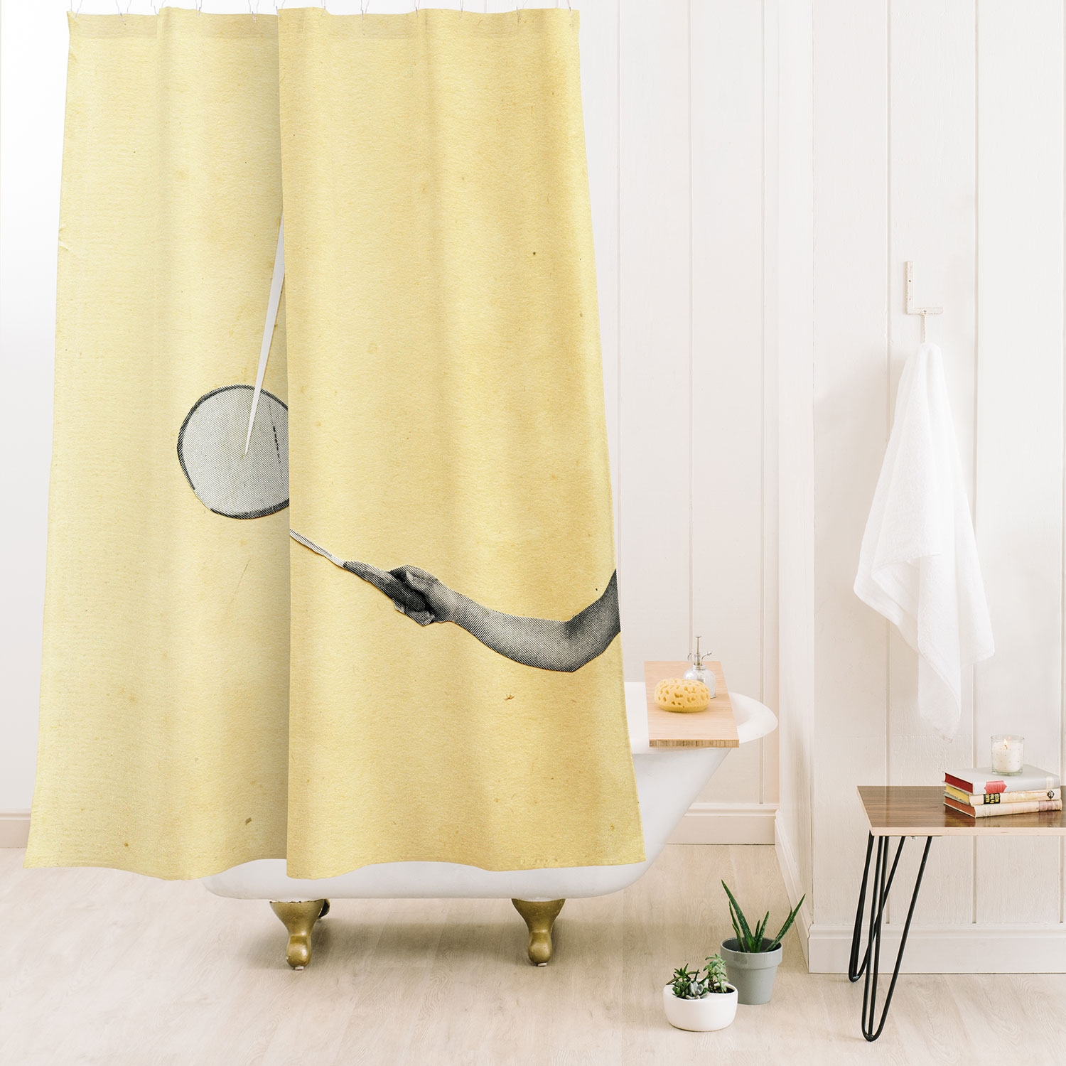 Tennis I by Cassia Beck - Shower Curtain Standard 71" x 74" with Liner - Image 1