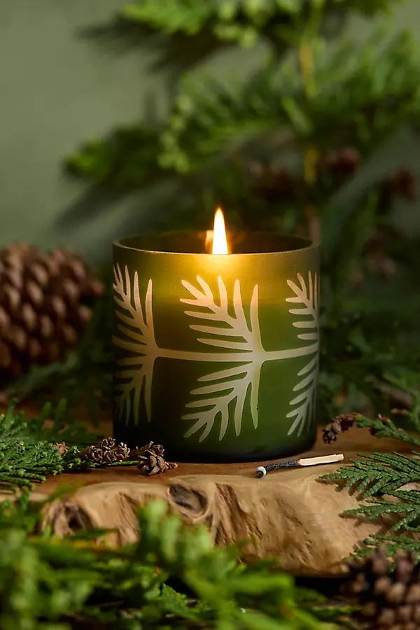 Evergreen Glass Candle, Balsam + Cedar - Image 0