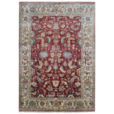 One-of-a-Kind Bayswater Hand-Knotted Mahal Red/Beige 7'5" x 10'3" Wool Area Rug - Image 0