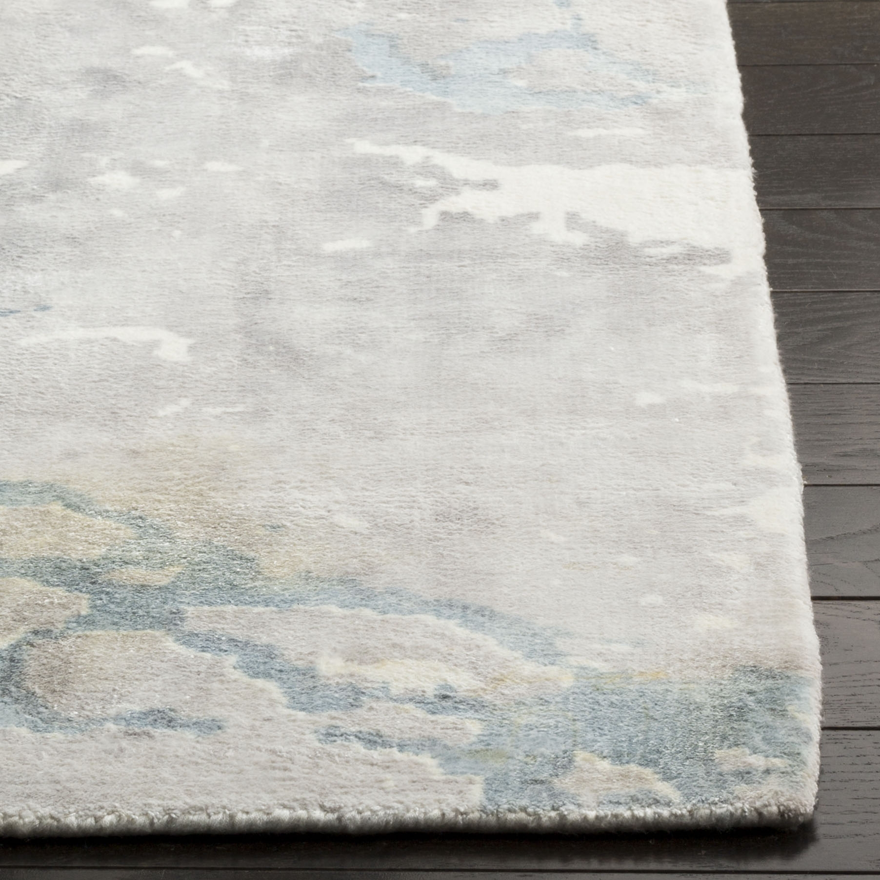 Arlo Home Hand Loomed Area Rug, MIR722G, Turquoise/Ivory,  8' X 10' - Image 1