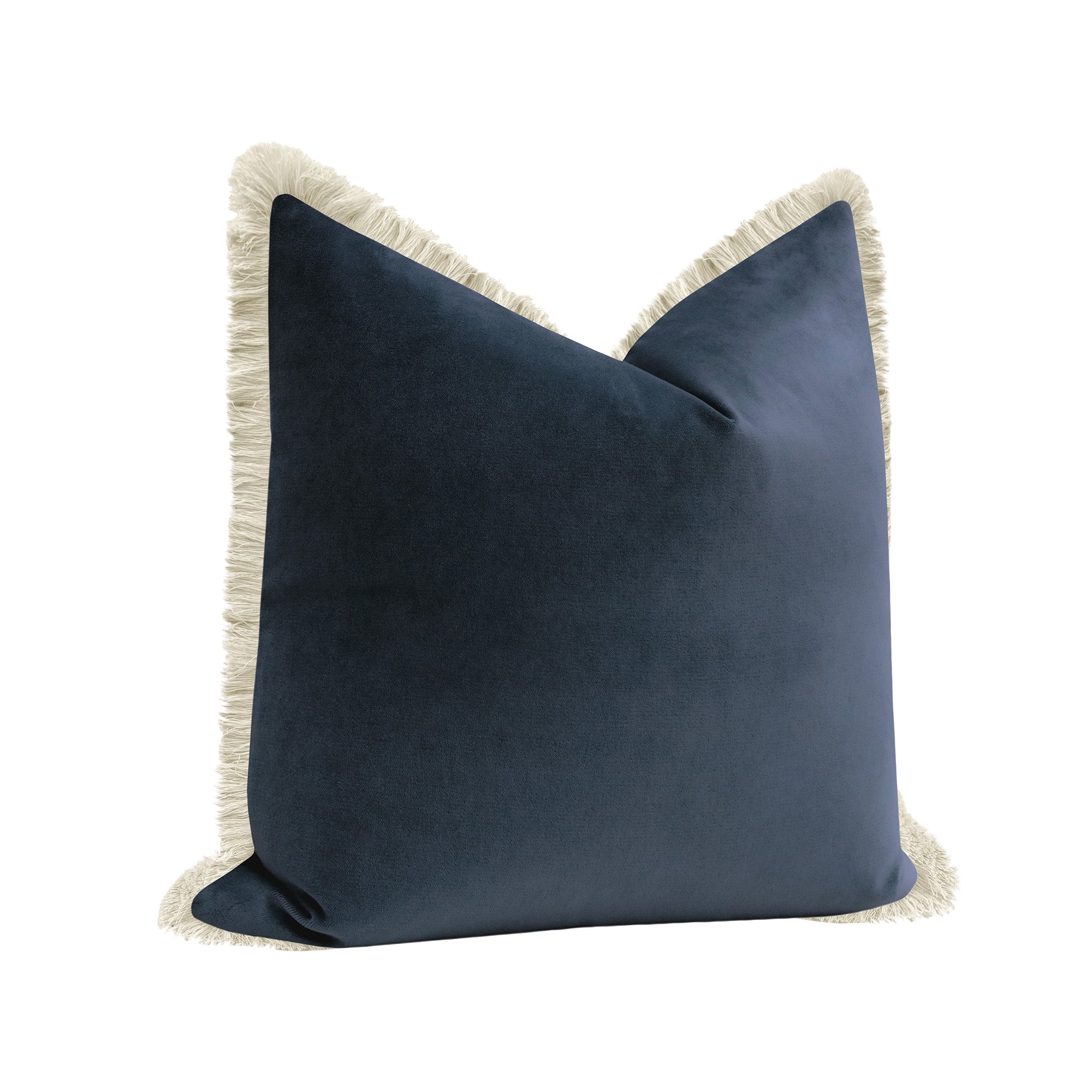 SOCIETY VELVET // PRUSSIAN BLUE - 20” X 26” STANDARD SHAM / Knife Edge - Image 2