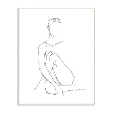 Minimal Female Figure Drawing Contour Linework - Image 0