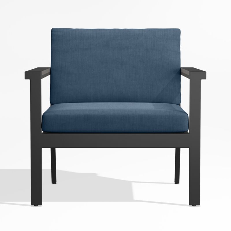 Alfresco Replacement Petite Cast Harbor Blue Sunbrella ® Outdoor Lounge Chair Cushion - Image 1