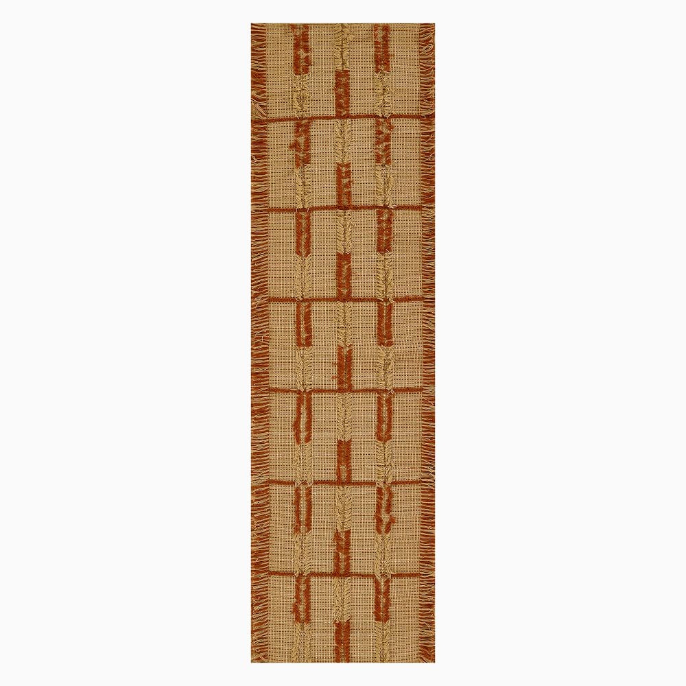 Indoor/Outdoor Serena Fringe Rug, 2.3'x8', Terracotta - Image 0