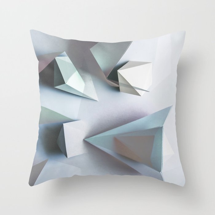 Origami #1 Throw Pillow by Mareike BaPhmer - Cover (18" x 18") With Pillow Insert - Indoor Pillow - Image 0