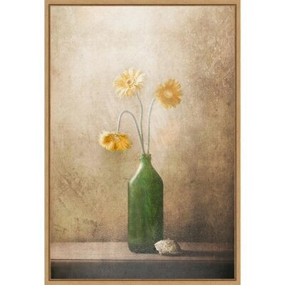 Daisies In Jar By Delphine Devos Framed Canvas Art - Image 0