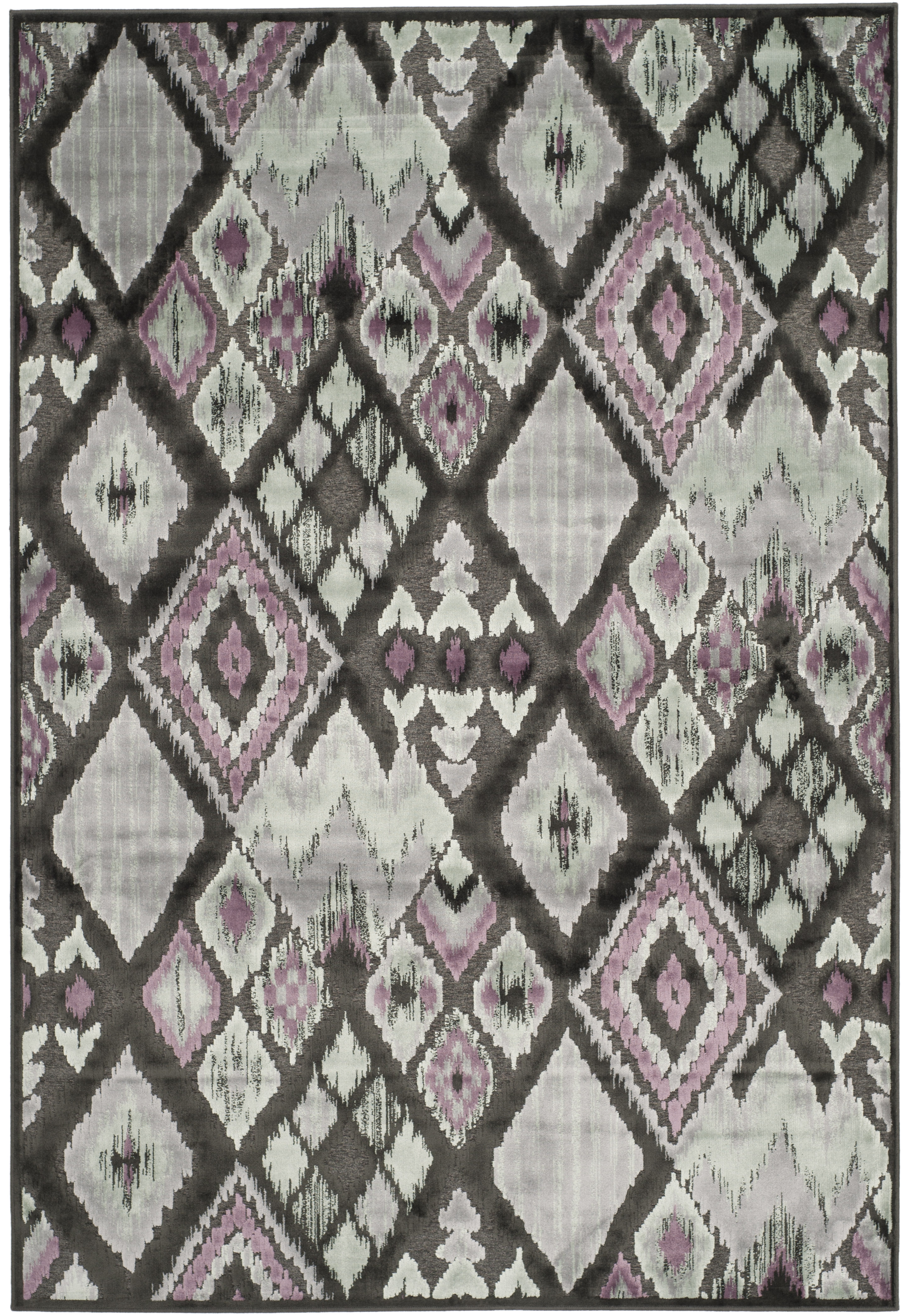 Arlo Home Woven Area Rug, PAR114-330, Charcoal/Multi,  5' 3" X 7' 6" - Image 0