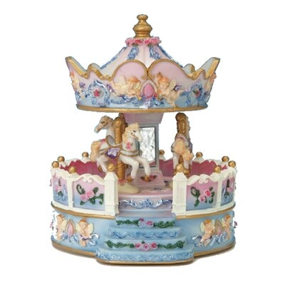 Angel Carousel Made Of Polystone. Turns To A Famous Melody. Height 6.3 Inch. - Image 0