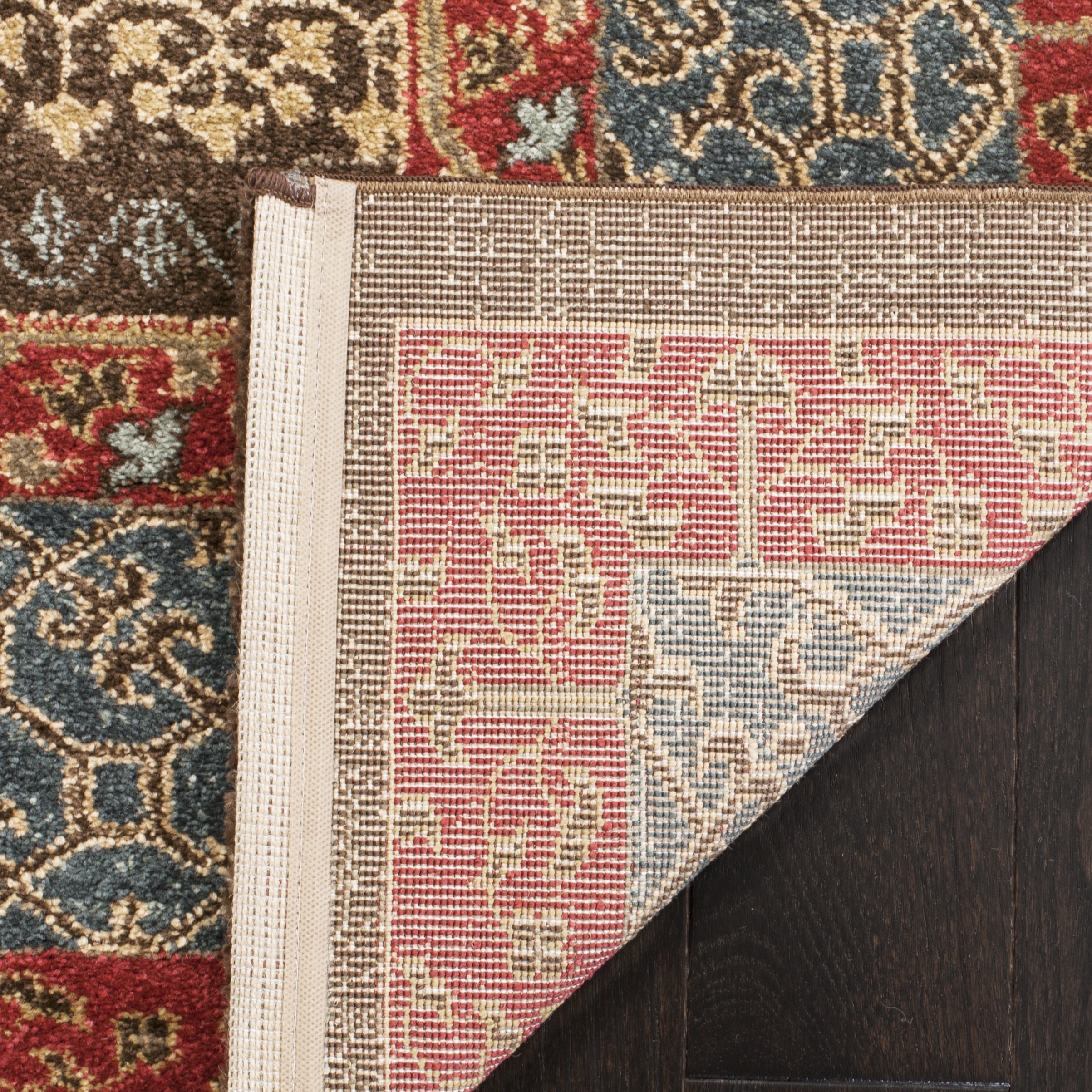 Arlo Home Woven Area Rug, MAH620C, Navy/Red,  2' 2" X 10' - Image 2
