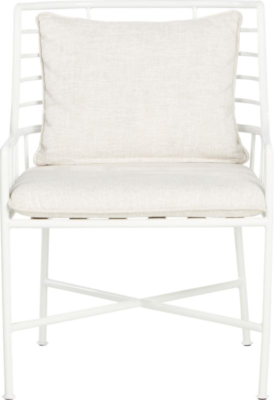 Breton White Metal Dining Chair - Image 1