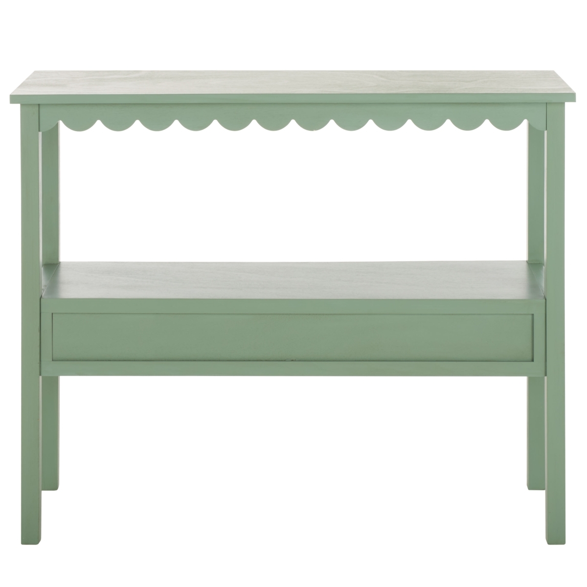 Haven Lower 2 Drawer Console - Sage Green - Image 7