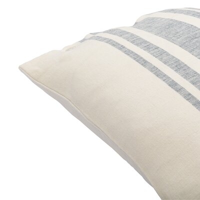 Linen Stripe Buttoned Pillow Cover 3 Throw - Image 0