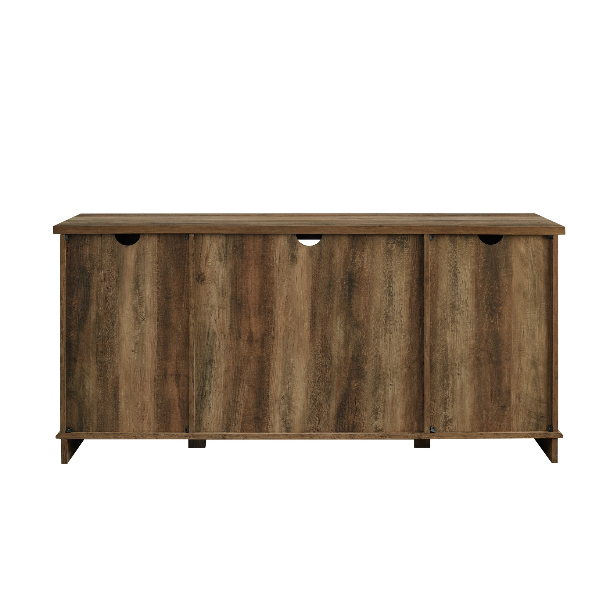 58" Sliding Barn Door Modern Farmhouse Wood TV Stand - Rustic Oak - Image 3