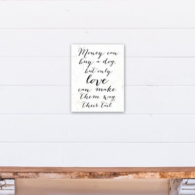 Money Can't Buy Love - Unframed Print on Canvas - Image 0