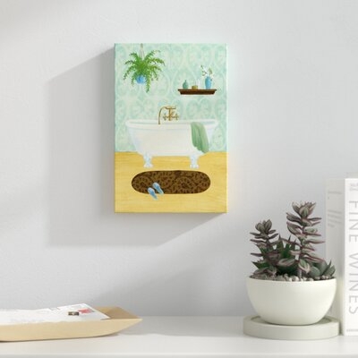 Bath Tranquility I by Louise Max Painting Print on Canvas - Image 0