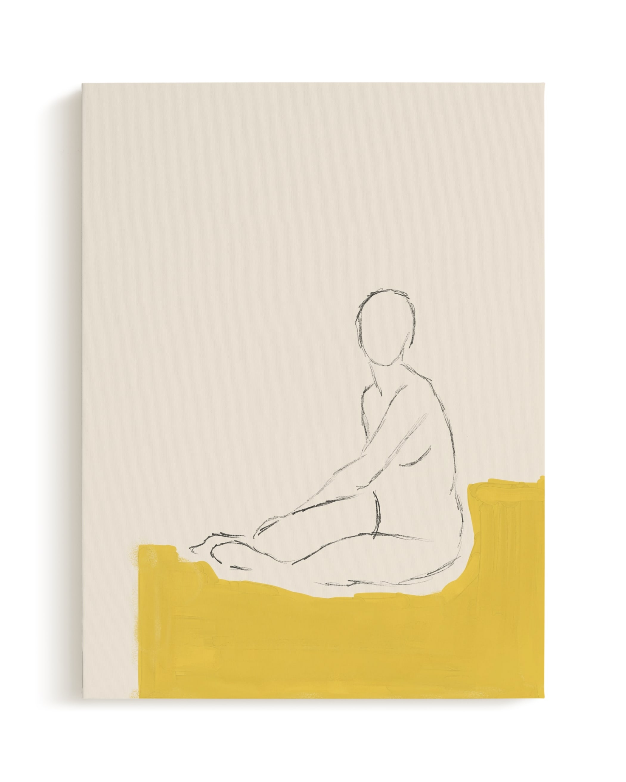 Figure On Yellow Limited Edition Fine Art Print 2 - Image 0