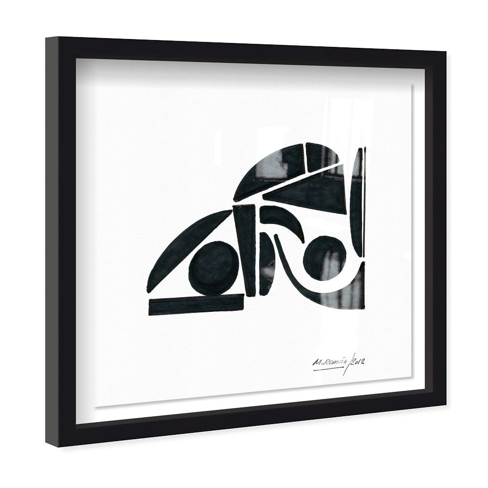 'Manuel Roman - Abstracto' Abstract Wall Art, Black, 30" x 30" - Image 0