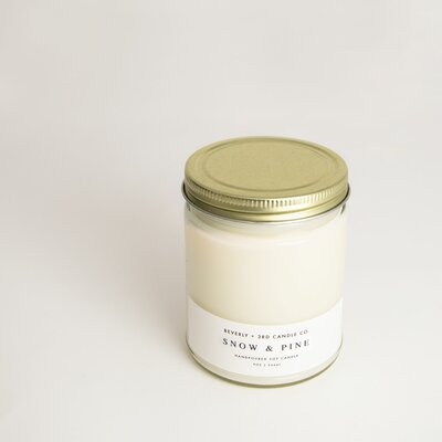 Snow & Pine Scented Jar Candle - Image 0