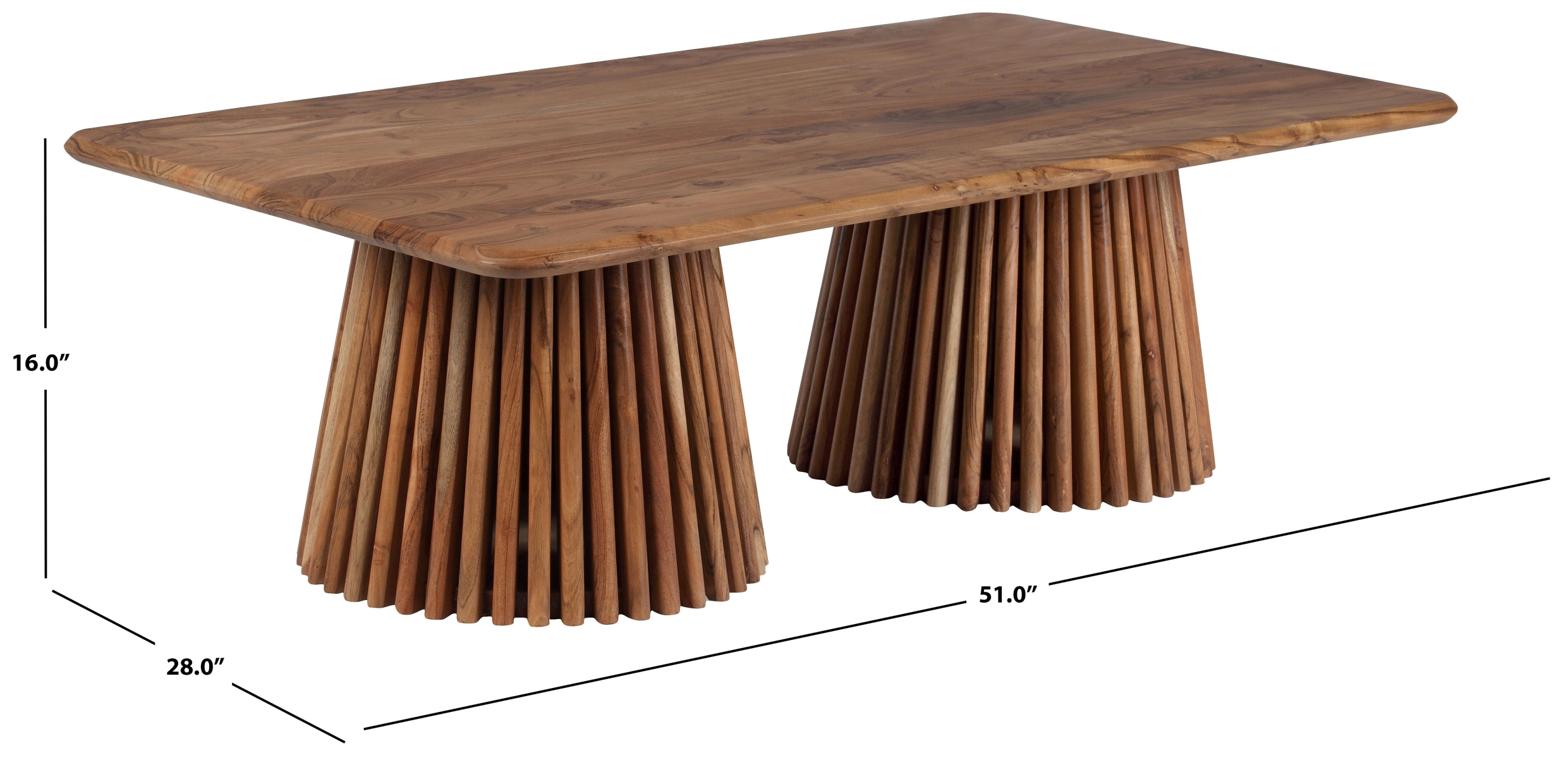 Penelope Wood Coffee Table - Natural - Image 7