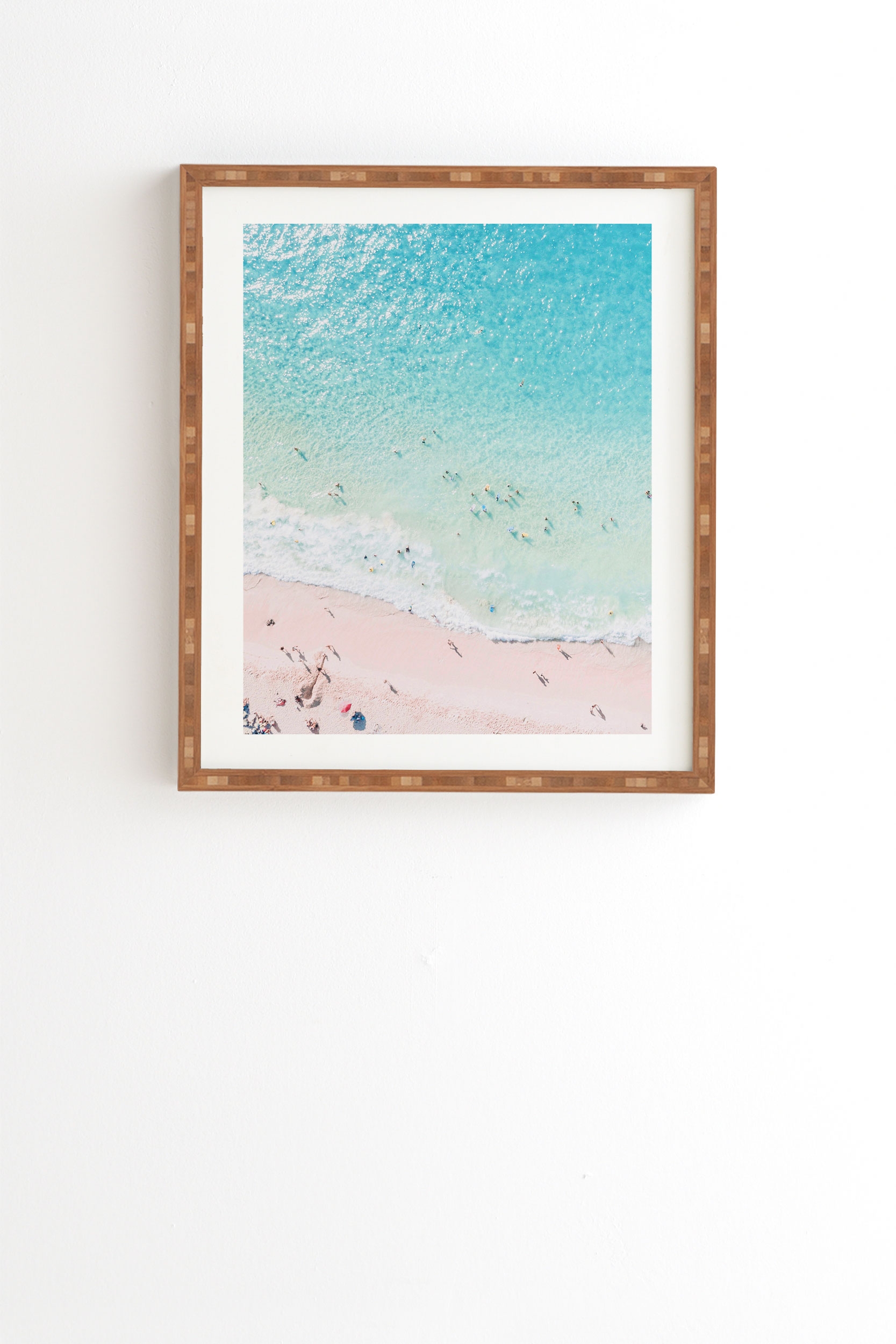 Beach Sunday by Gale Switzer - Framed Wall Art Bamboo 19" x 22.4" - Image 0