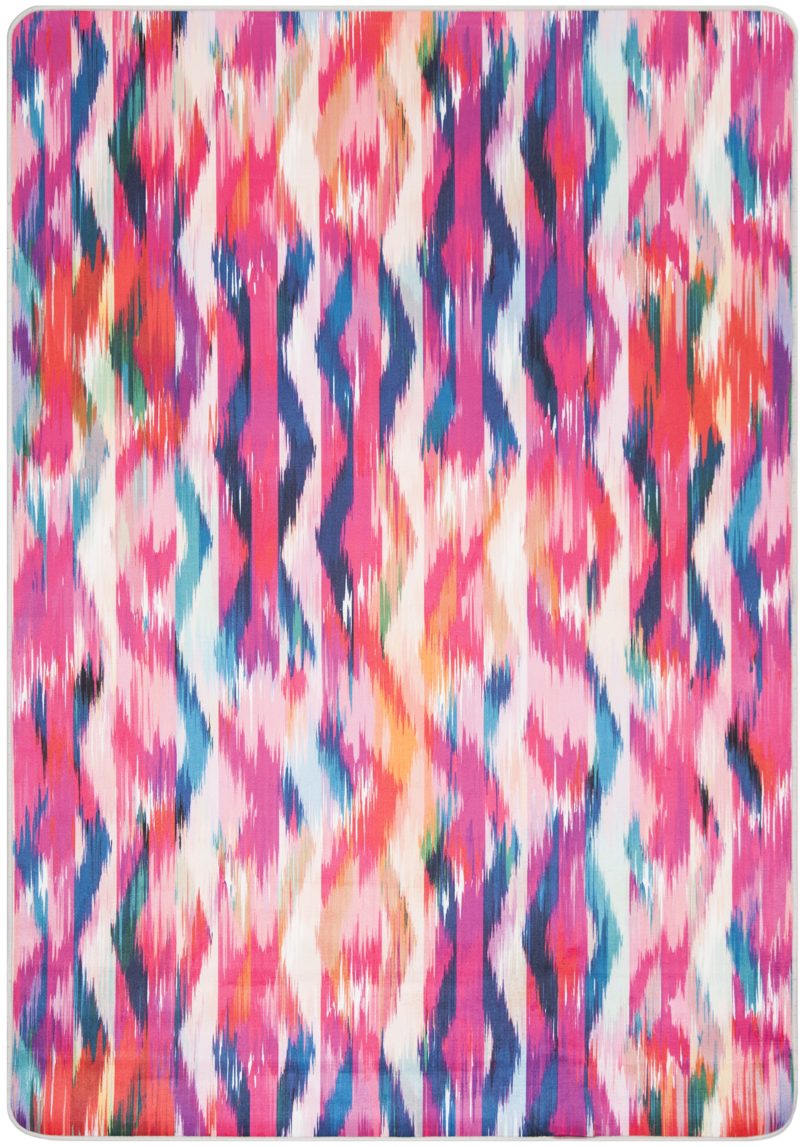 Arlo Home Indoor/Outdoor Woven Area Rug, DAY112M, Fuchsia/Purple,  5' 1" X 7' 6" - Image 0