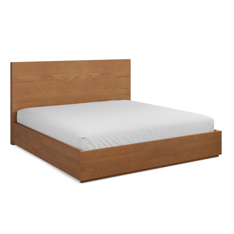 Leif King Storage Bed - Smoked Oak - Image 0