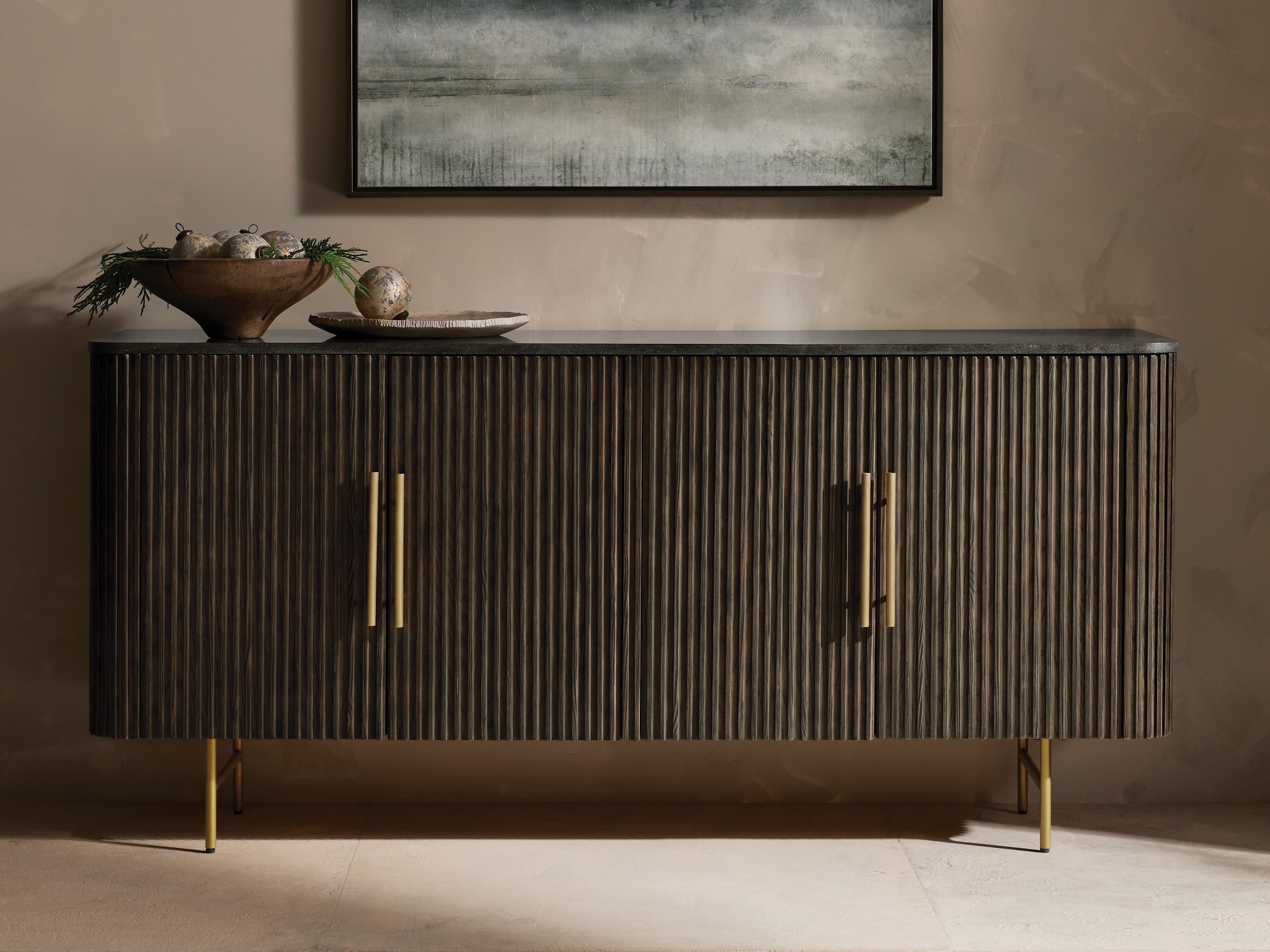 Finnley Sideboard in Stone Blue  Mocha/Bluestone - Image 0