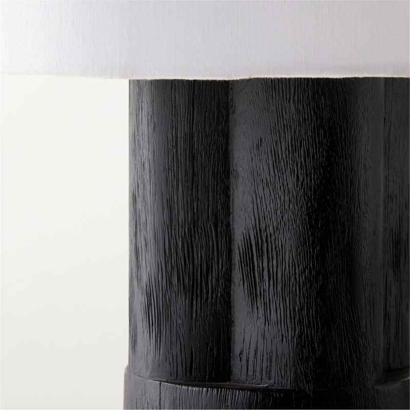 Walden Black Acacia Wood Table Lamp Tall - Image 2