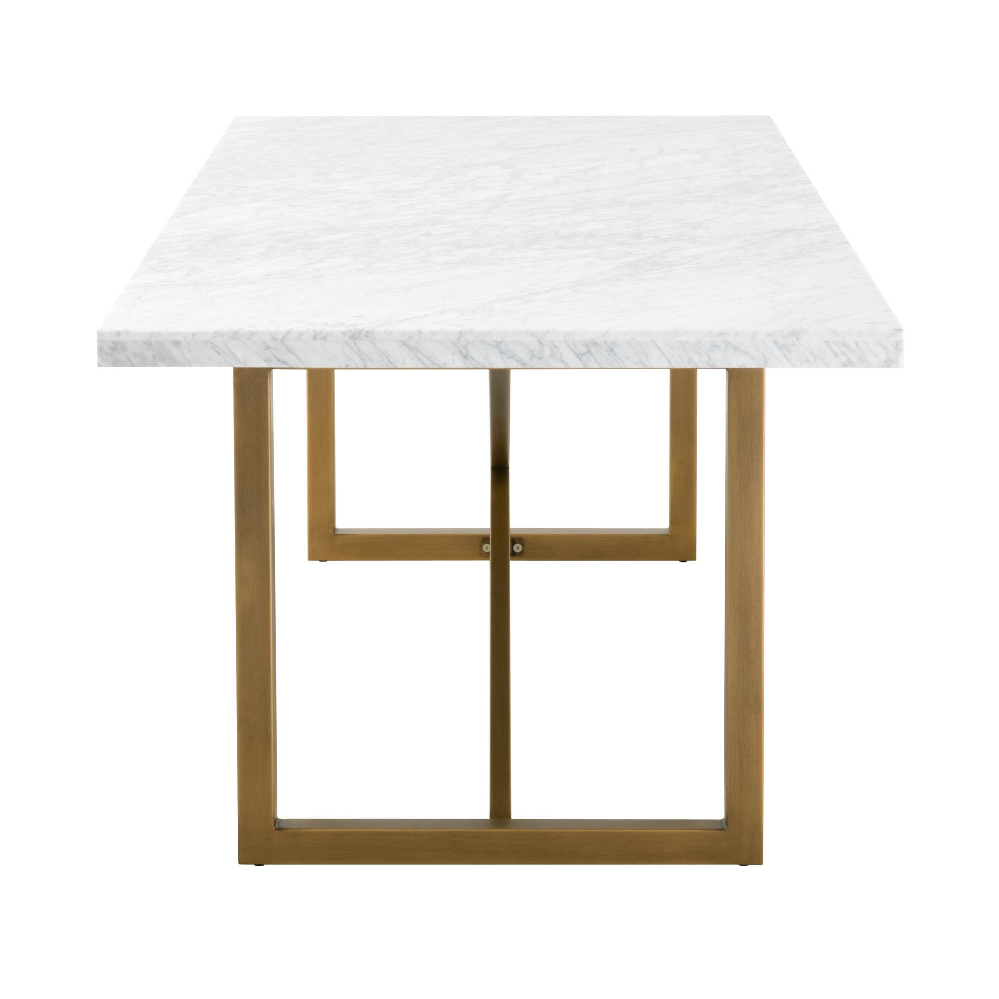 Carrera Dining Table, White & Gold - Image 2