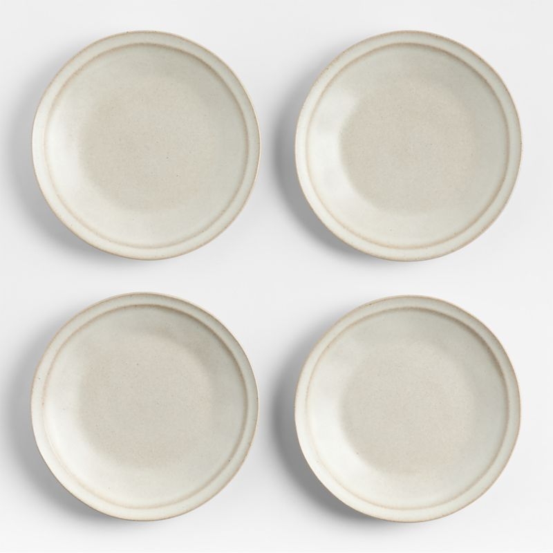 Prairie Natural Recycled Stoneware Salad Plates, Set of 8 - Image 1