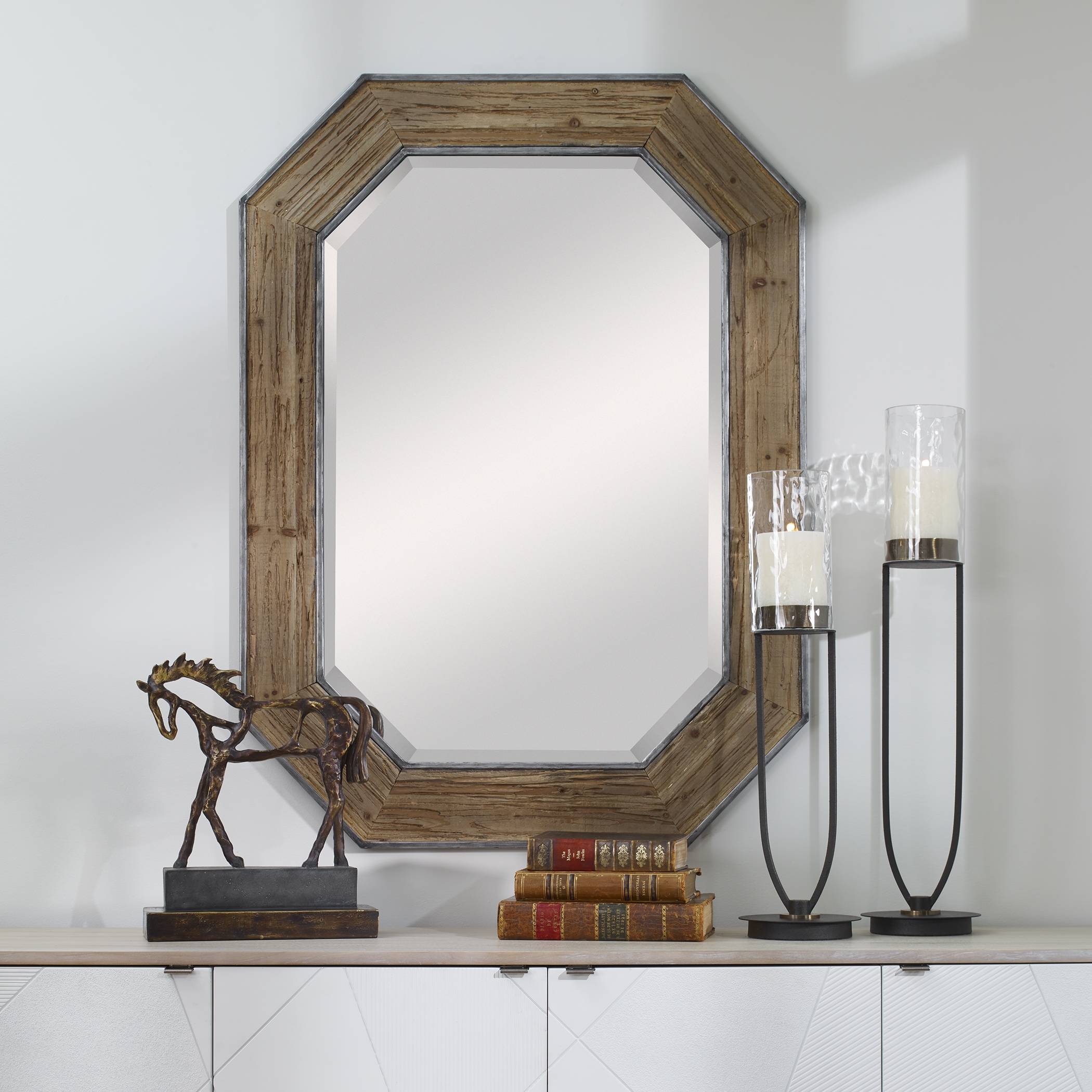 Siringo Rustic Octagonal Mirror - Image 1