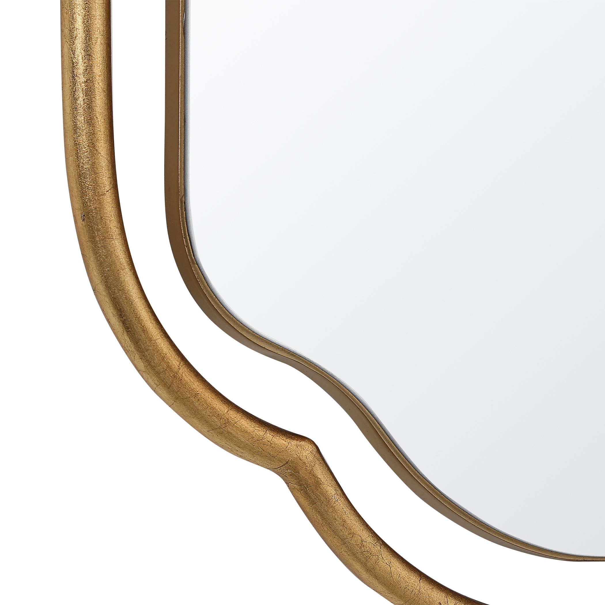 Tubular Floating Frame Mirror, Gold - Image 1