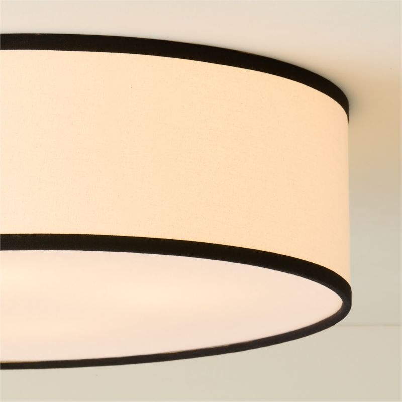 Drum Flush Mount Light with Black Trim 19.75" - Image 1