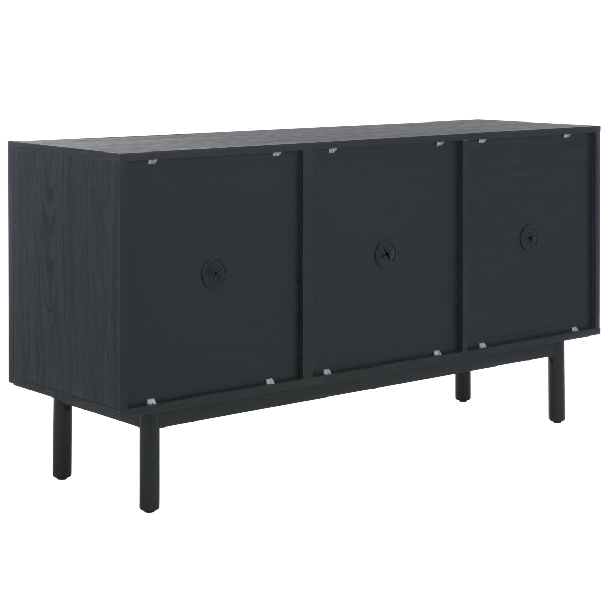 Aino 3 Door Sideboard / Media Stand - Black / Natural - Safavieh - Image 8