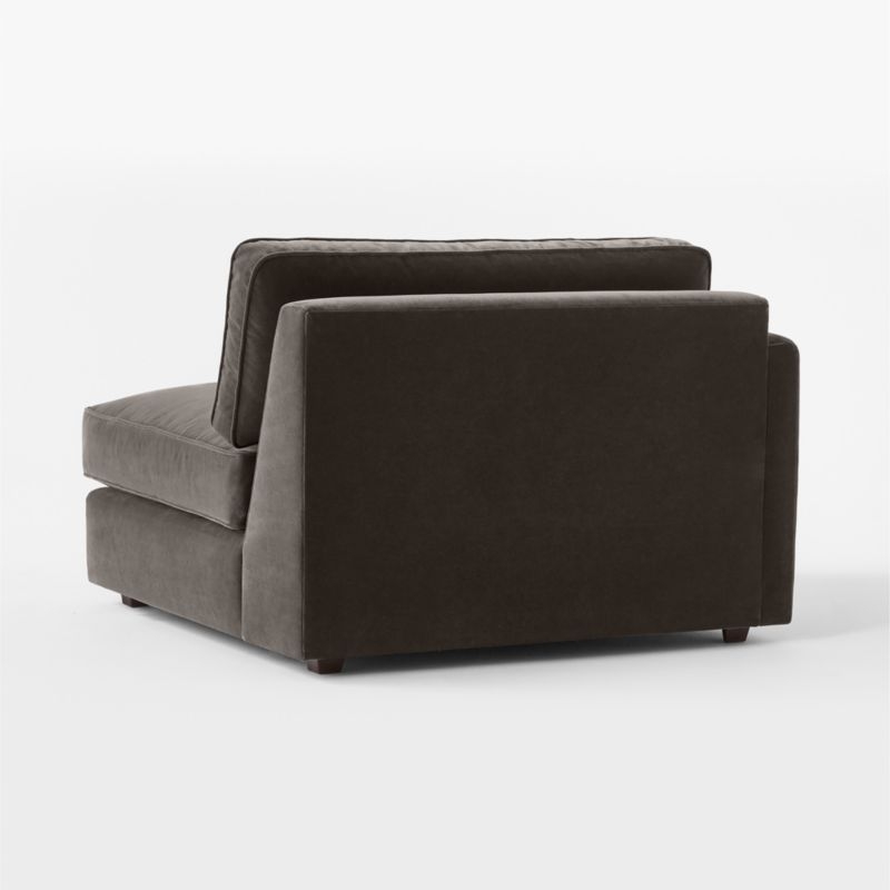 Malea Charcoal Grey Performance Fabric Left-Arm Chair - Image 4