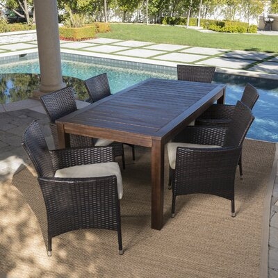 Appel Outdoor 7 Piece Dining Set with Cushions - Image 0