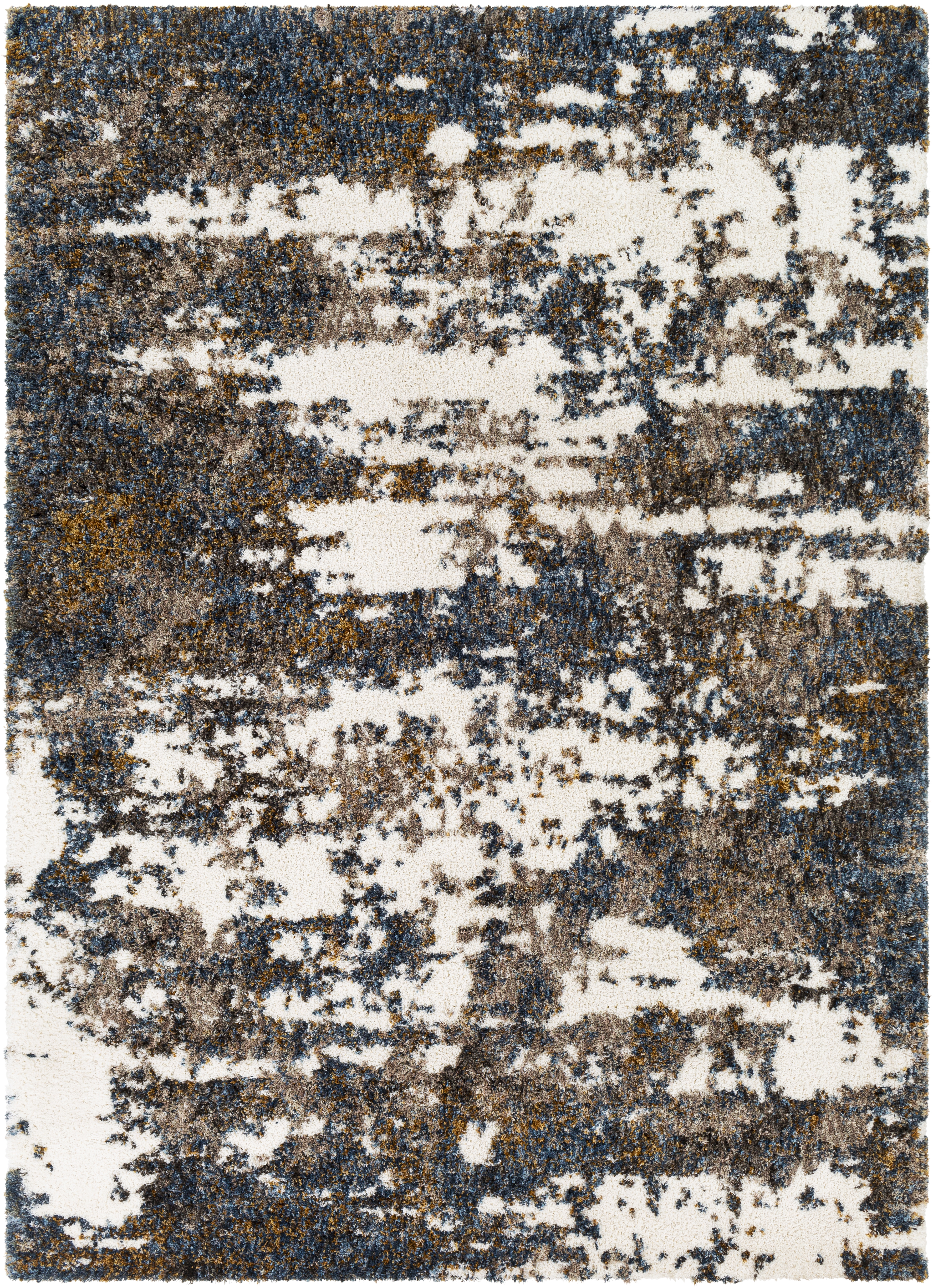 Celestial Shag Beige Indoor 5'3" x 7' Machine Woven Rug - Image 0