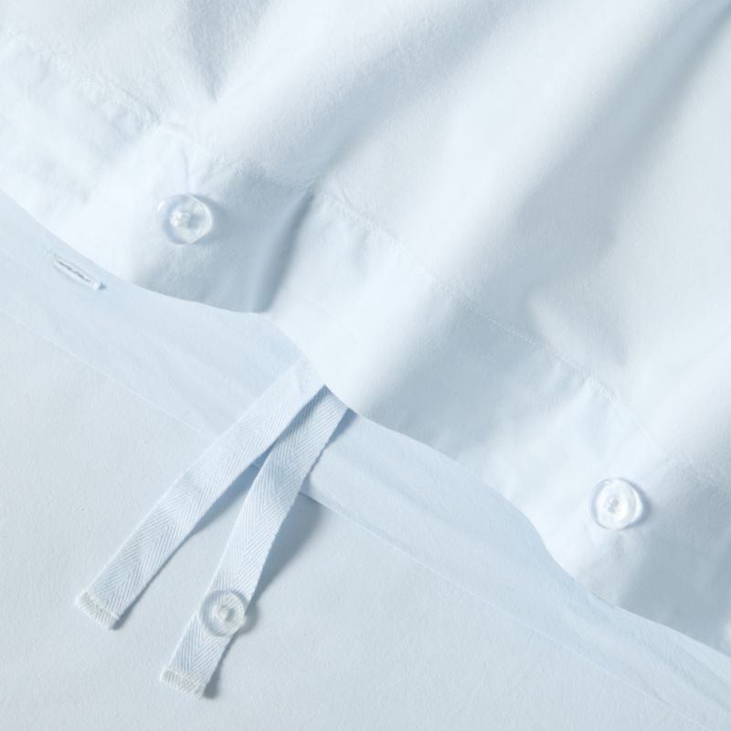 Favorite Washed Organic Cotton Pale Blue King Duvet Cover - Image 1