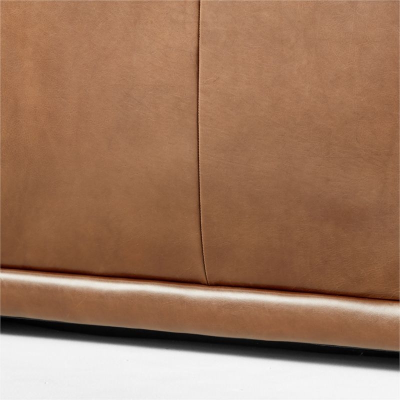 Faible Brown Leather Armless Chair - Image 5
