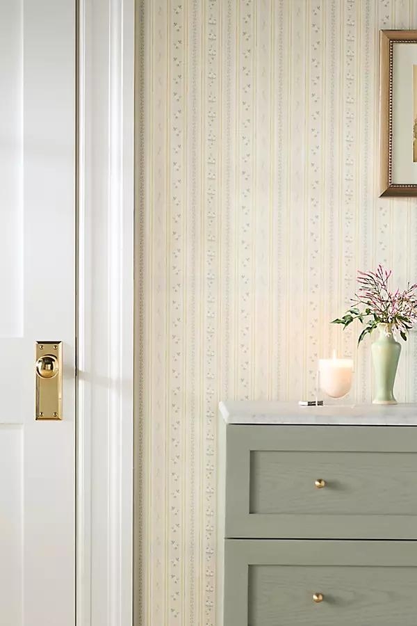 Orchard Stripes Floral Wallpaper - Image 0