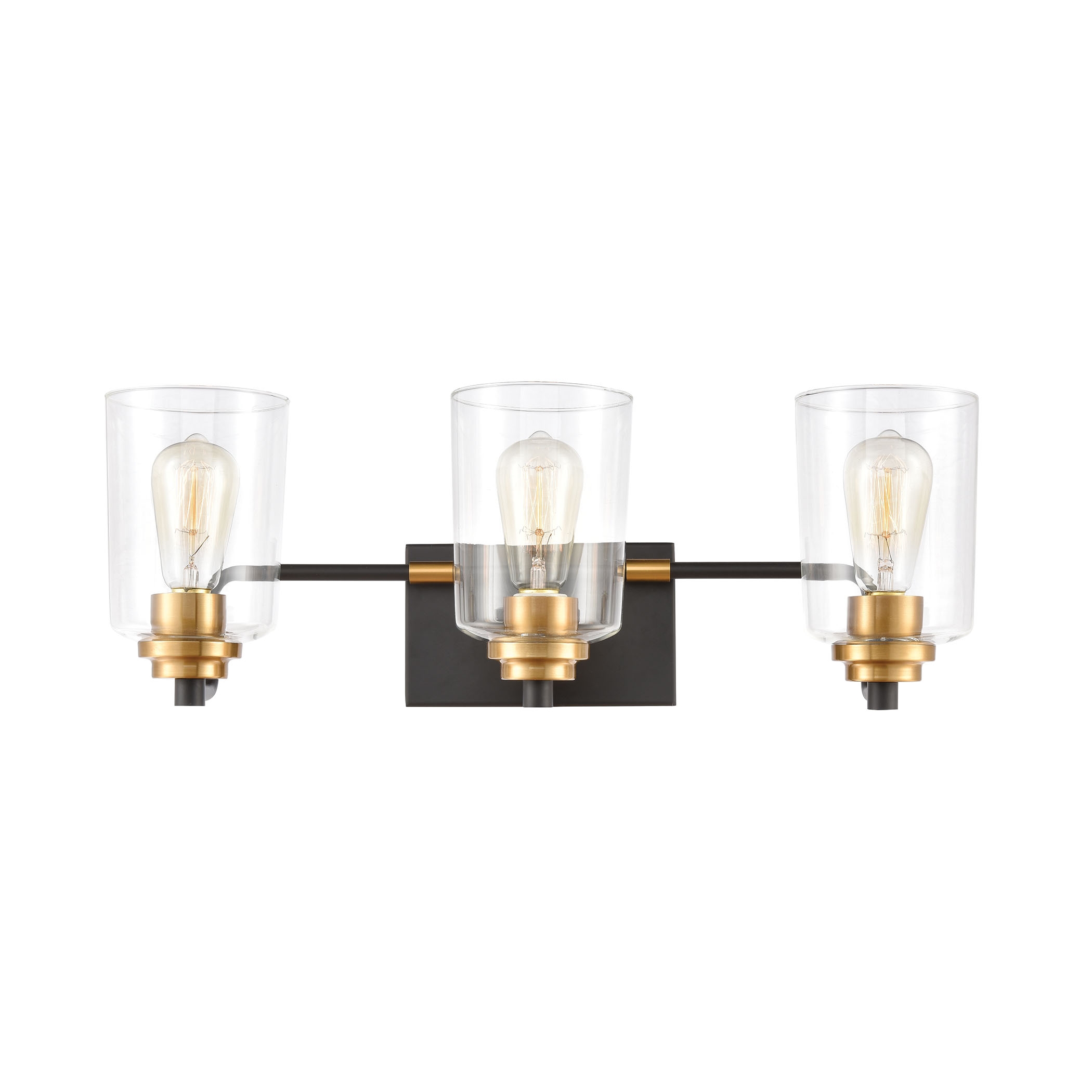 Robins 23'' Wide 3-Light Vanity Light - Matte Black - Image 1